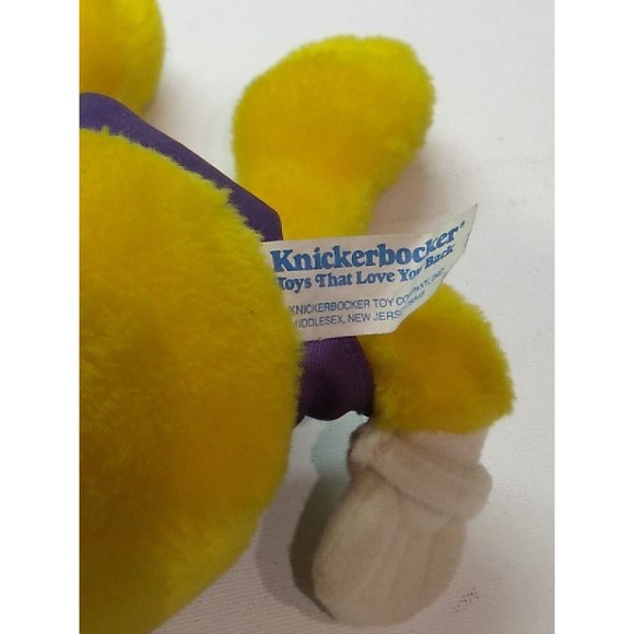 Vintage Knickerbocker PAC-Man 8” Stuffed Toy Plush “Score With Me” 1980s - Picture 4 of 6